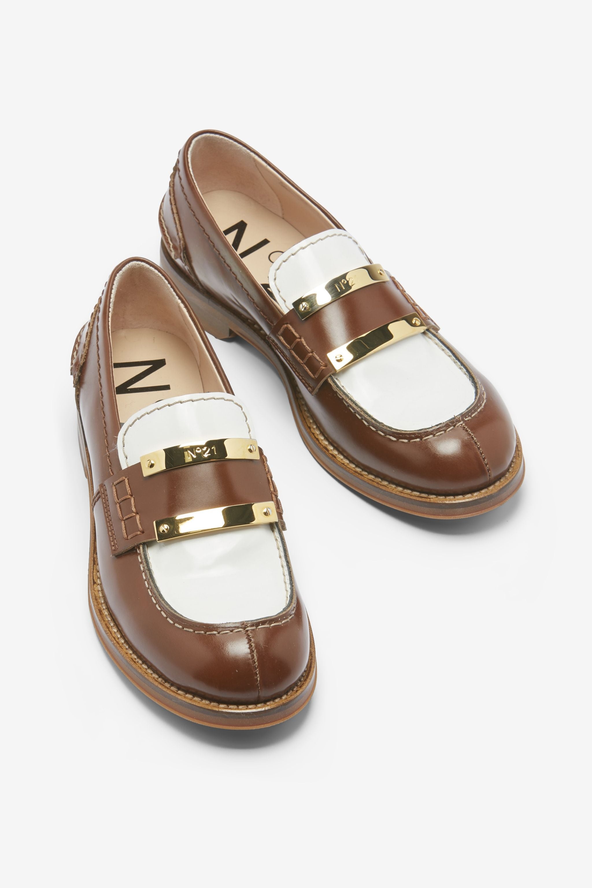 COLOURBLOCK LEATHER LOAFERS - 4