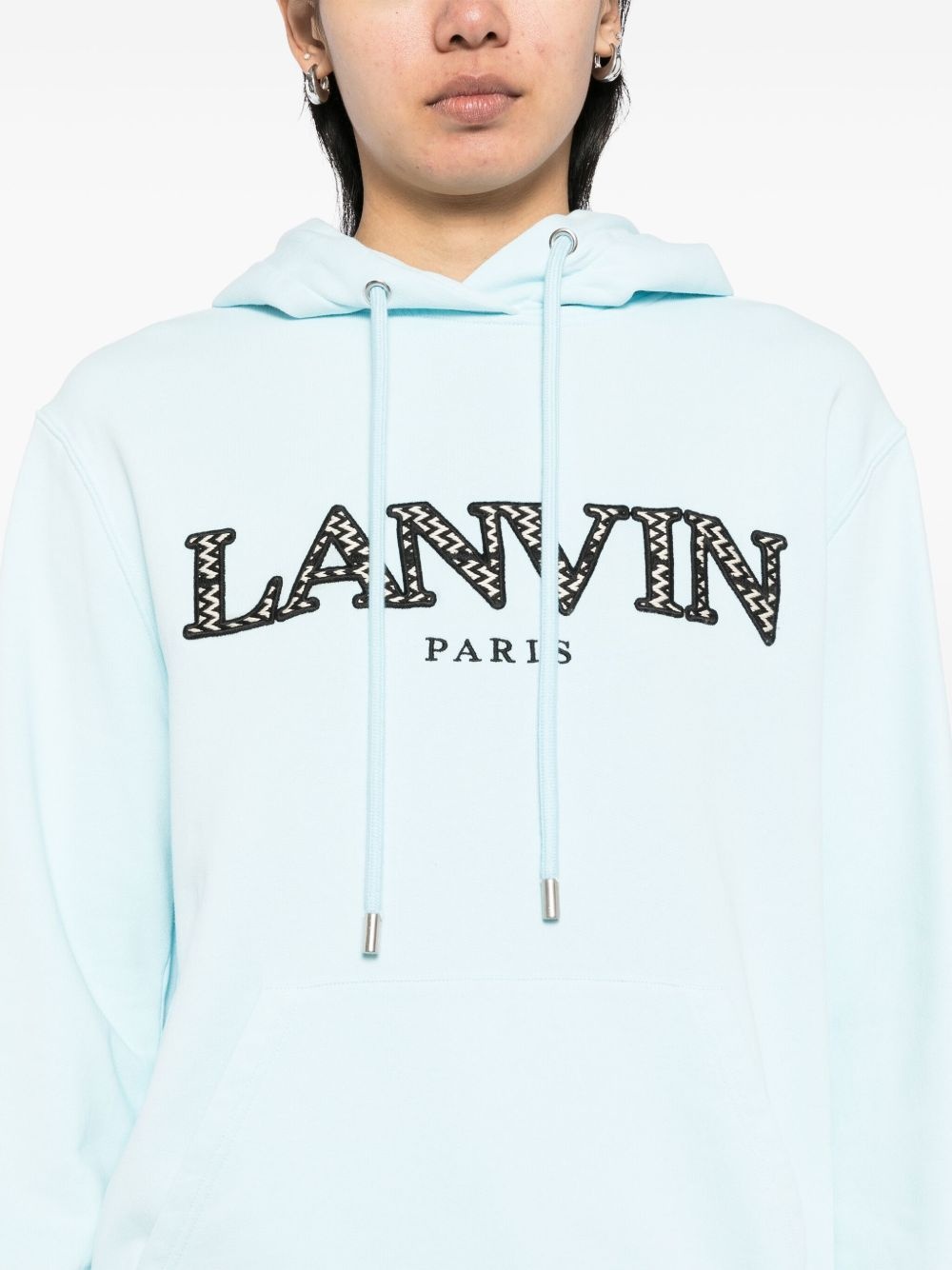 logo print hoodie - 5