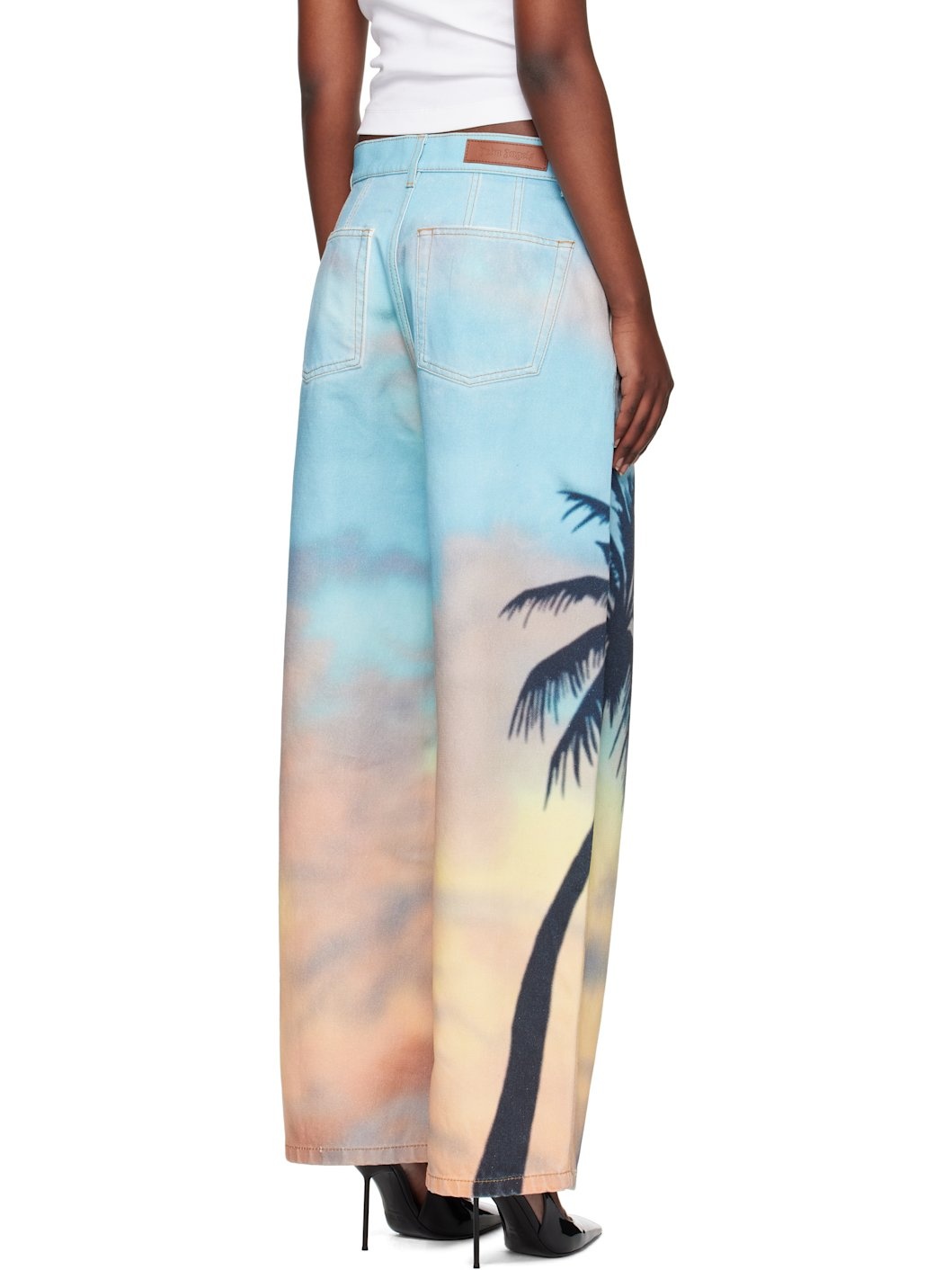 Multicolor Sunrise Palm Baggy Jeans - 3