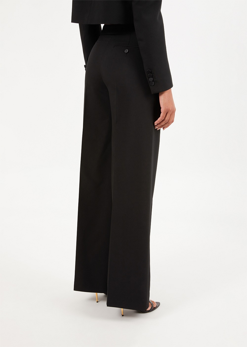 Black Sartorial Woollen Trousers - 4