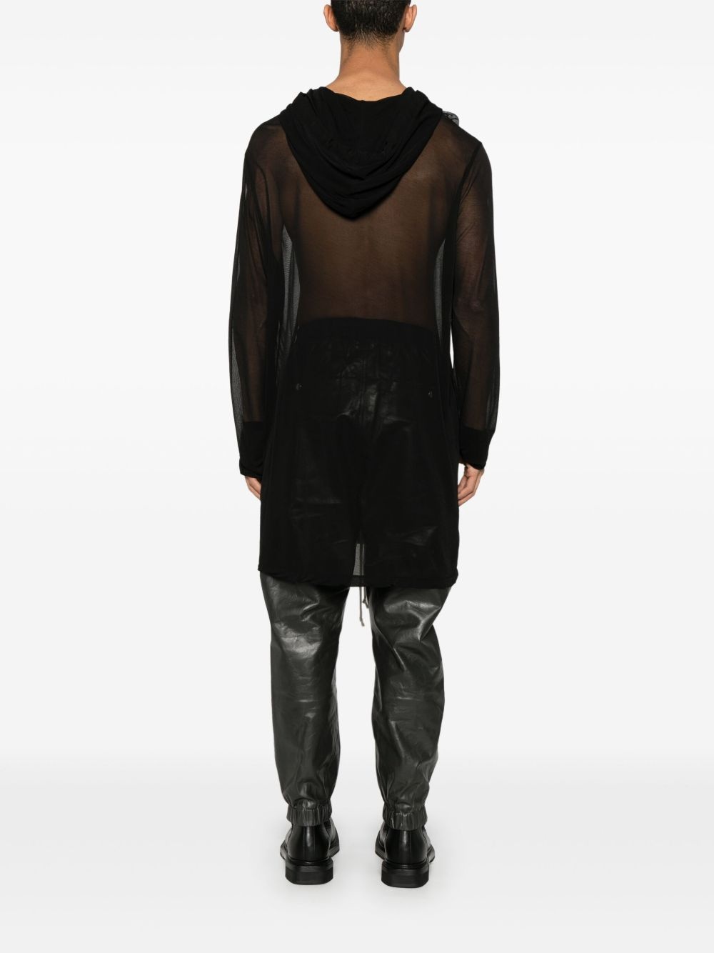 semi-sheer hoodie - 4