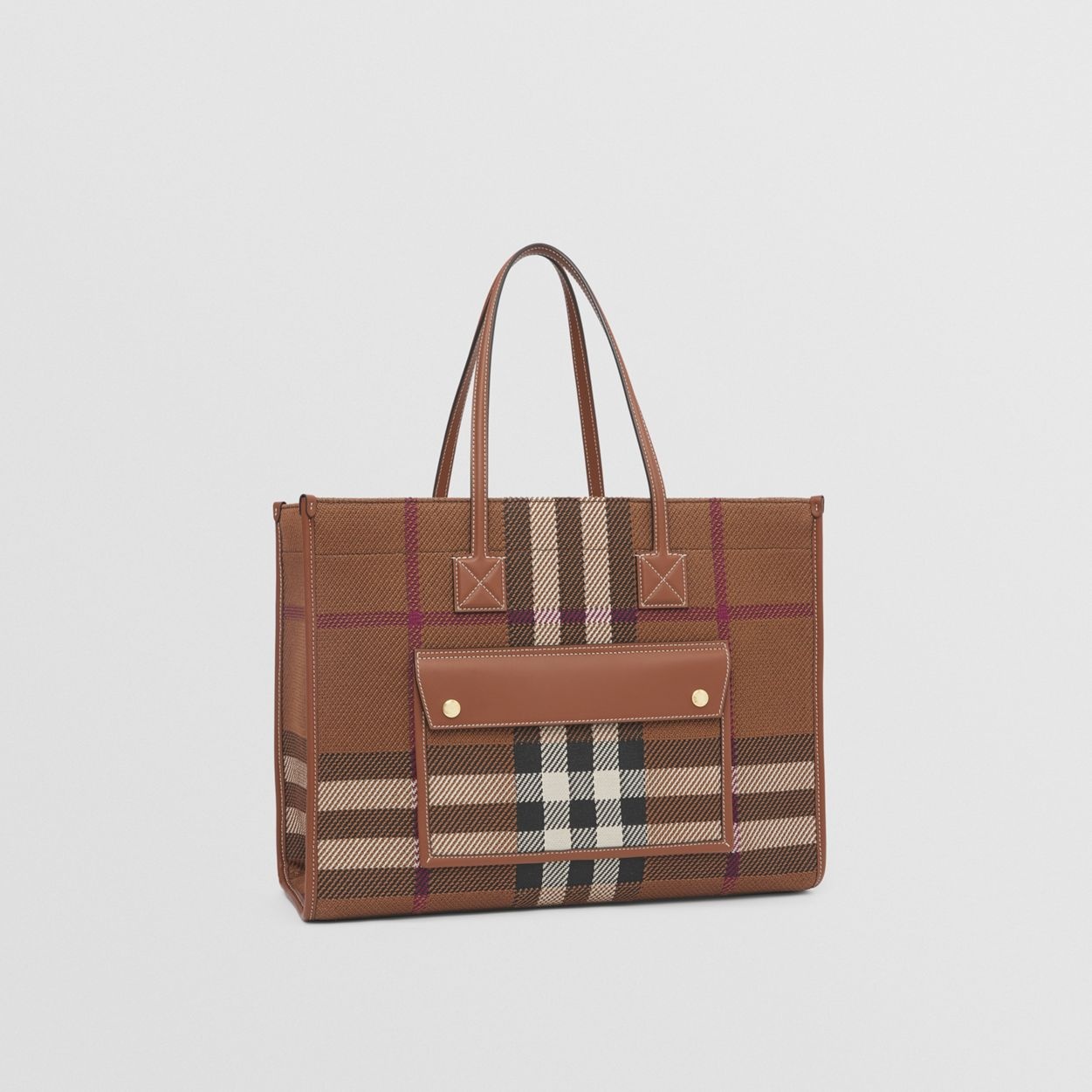 Medium Knitted Check Freya Tote - 7