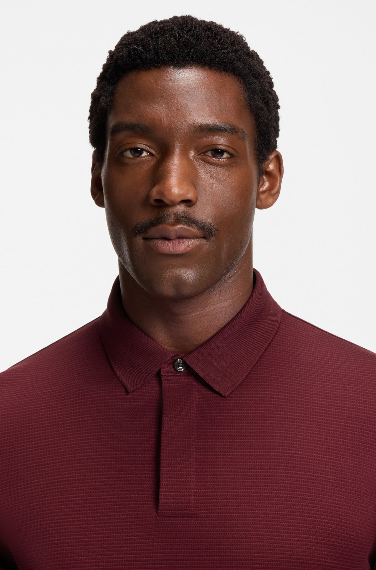 MERCERISED-COTTON POLO SHIRT WITH PLAIN COLLAR - 3