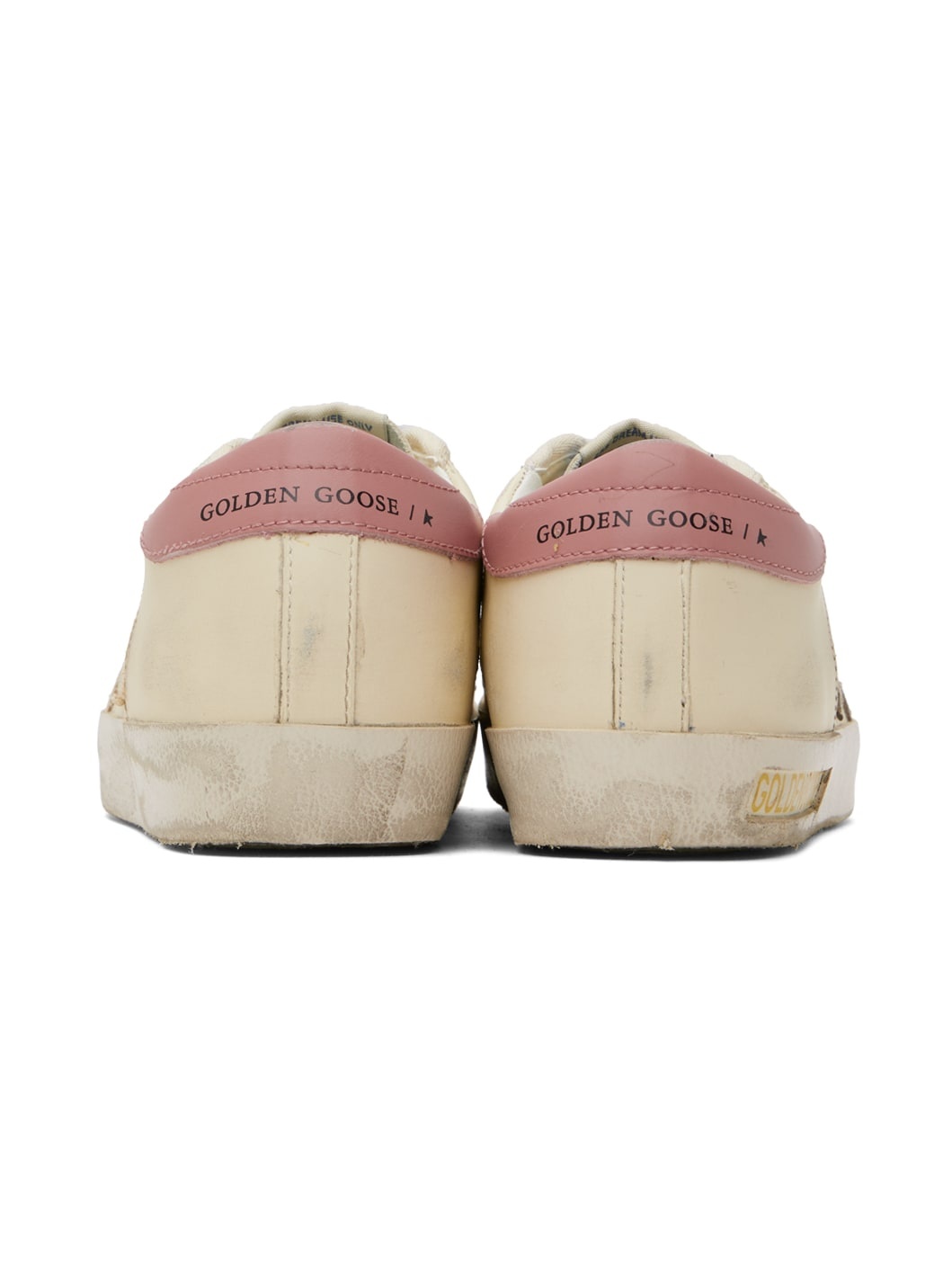 Off-White & Pink Super-Star Suede Sneakers - 2