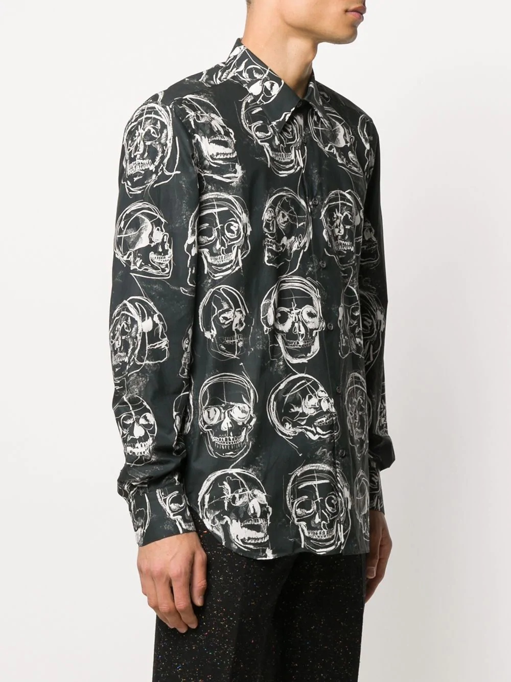 skull-print shirt - 3