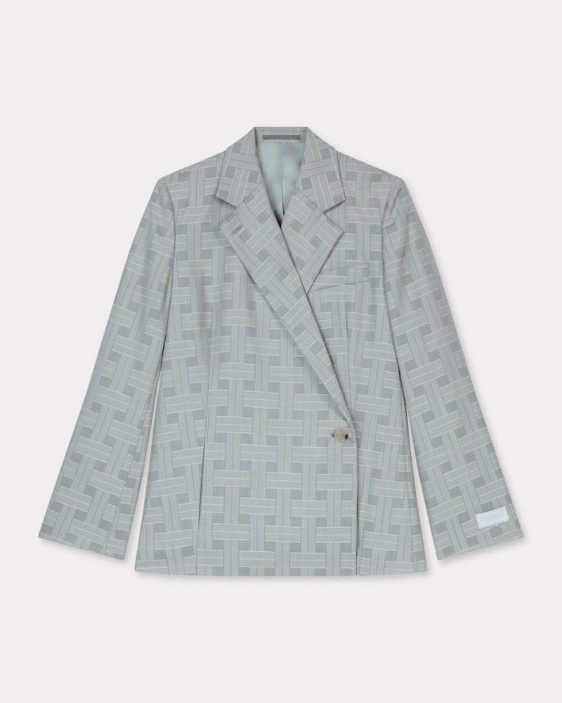 'KENZO Weave' kimono jacket in jacquard wool - 1