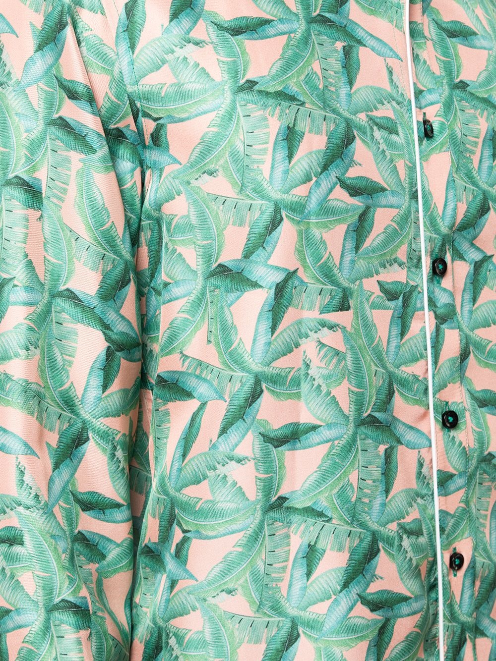 banana leaf satin pajama shirt - 5