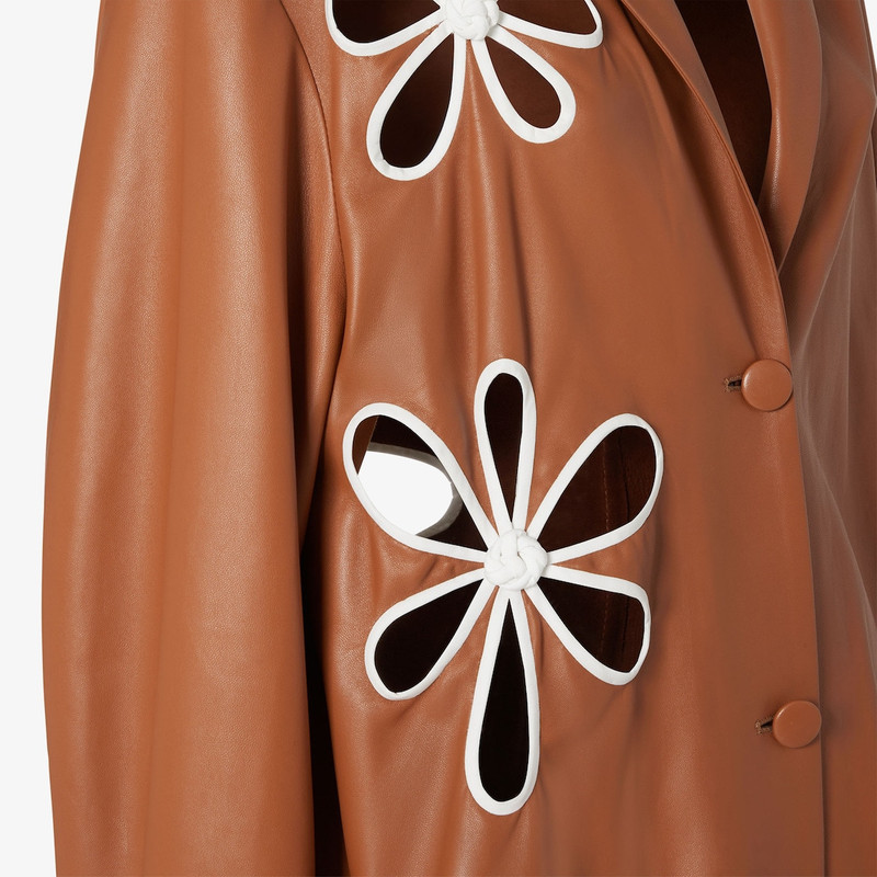 Overcoat Brown nappa leather overcoat 3