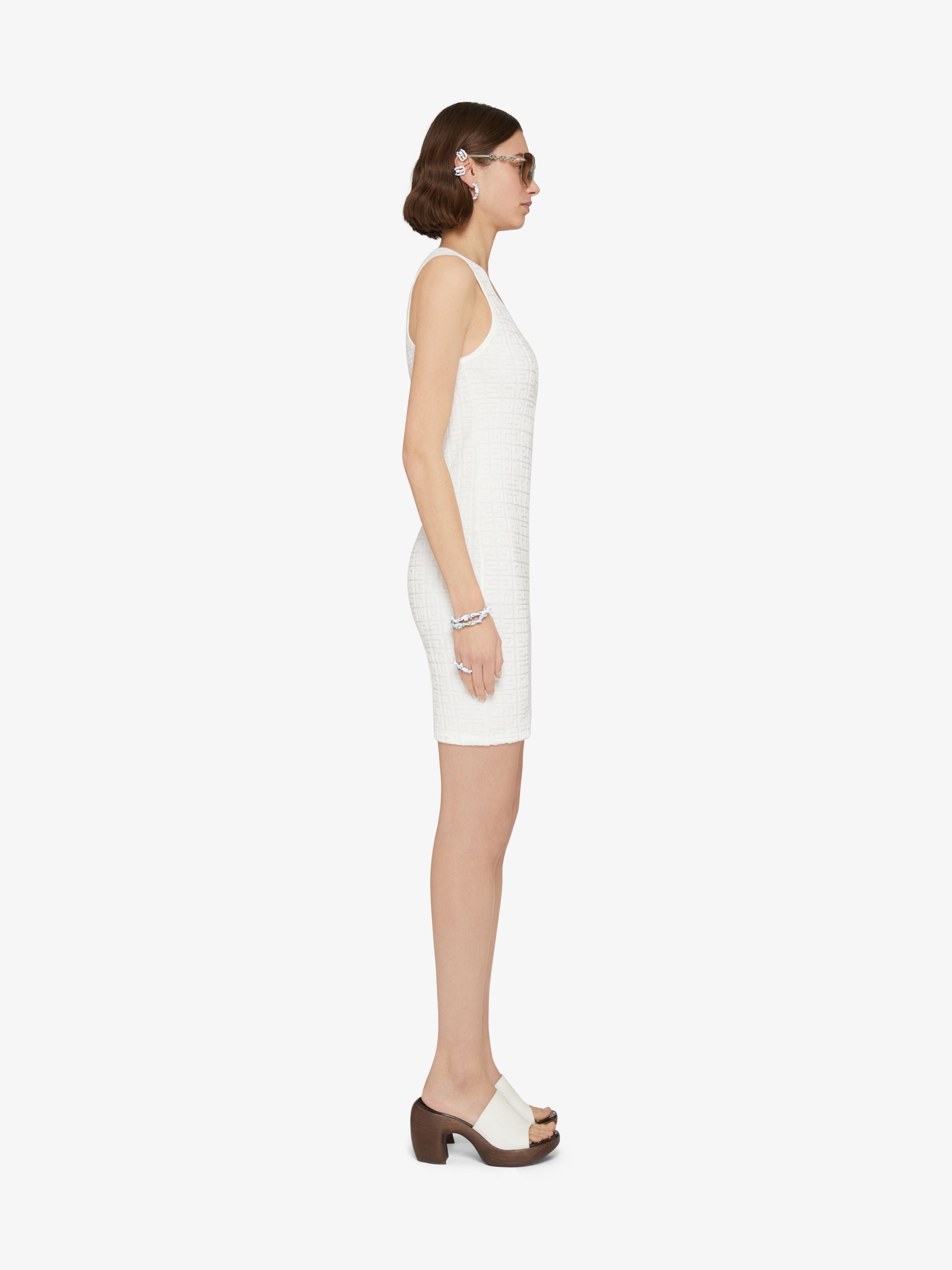 TANK TOP DRESS IN 4G COTTON TOWELLING JACQUARD - 3