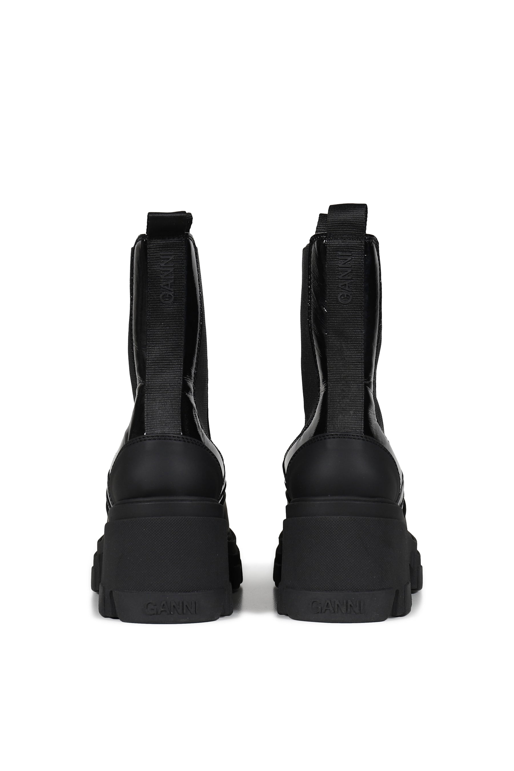 CLEATED HEELED MID CHELSEA BOOT NAPLACK / BLK - 3