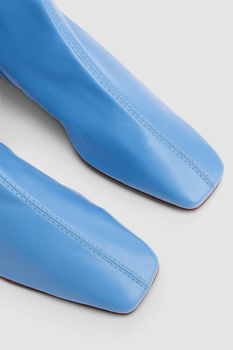 Edie Cyan Nappa Leather Knee-High Boot 3