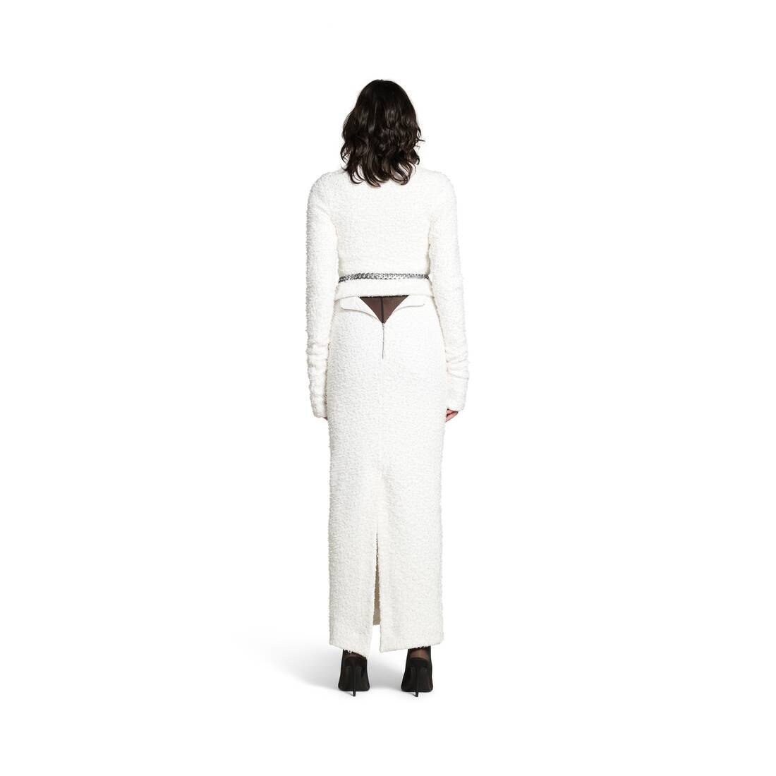 Women's Cropped Cardigan in White - 4
