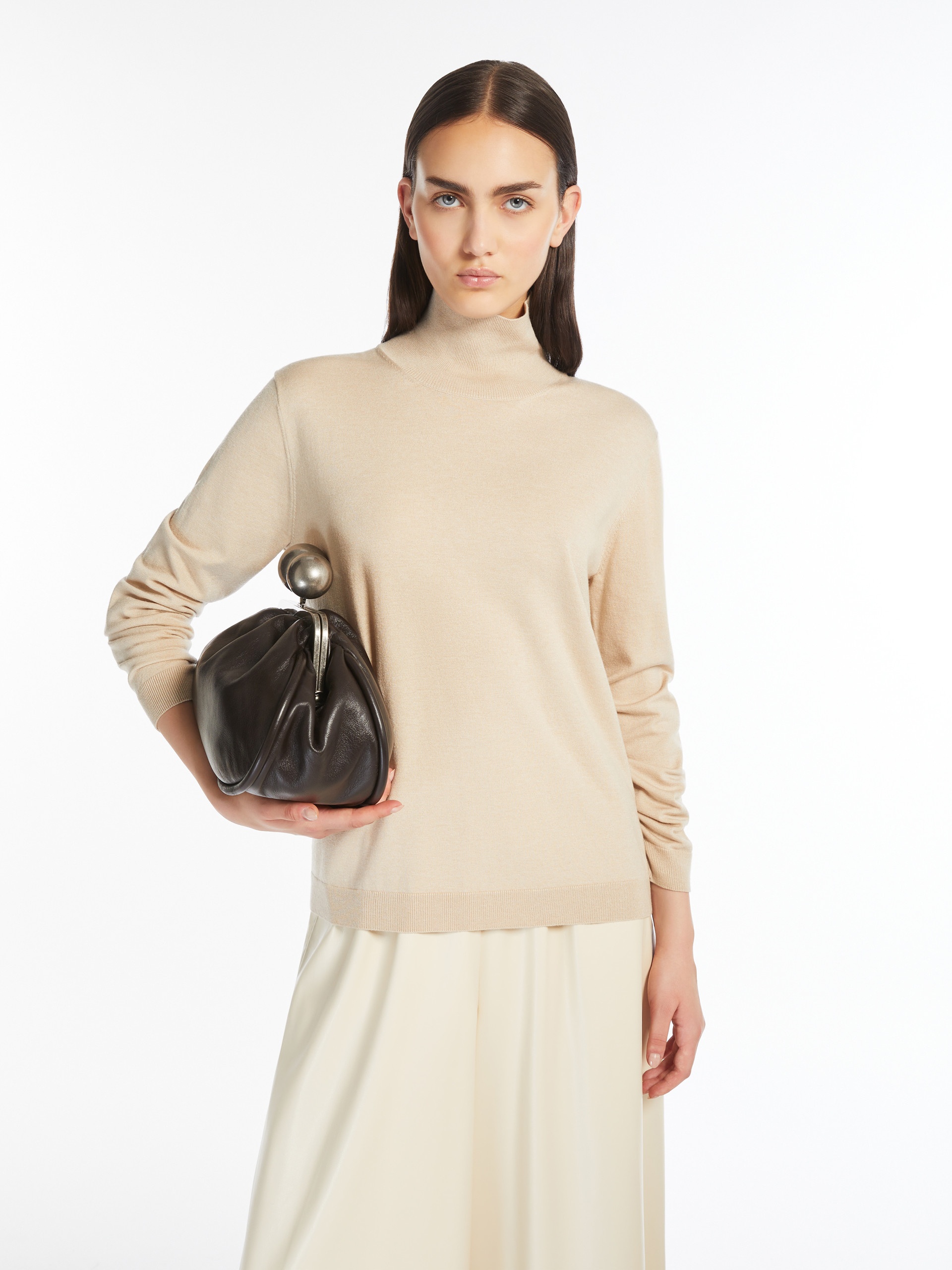 KIKU Silk and wool polo-neck sweater - 5