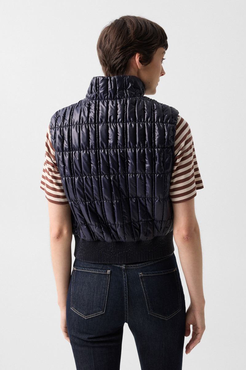 Sally quilted vest in Navy blue 3