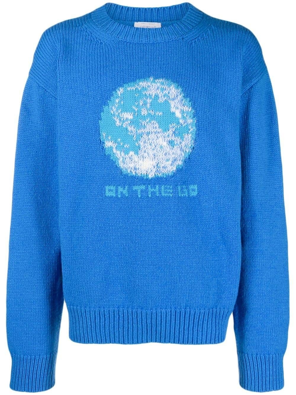 intarsia-knit wool-blend jumper - 1
