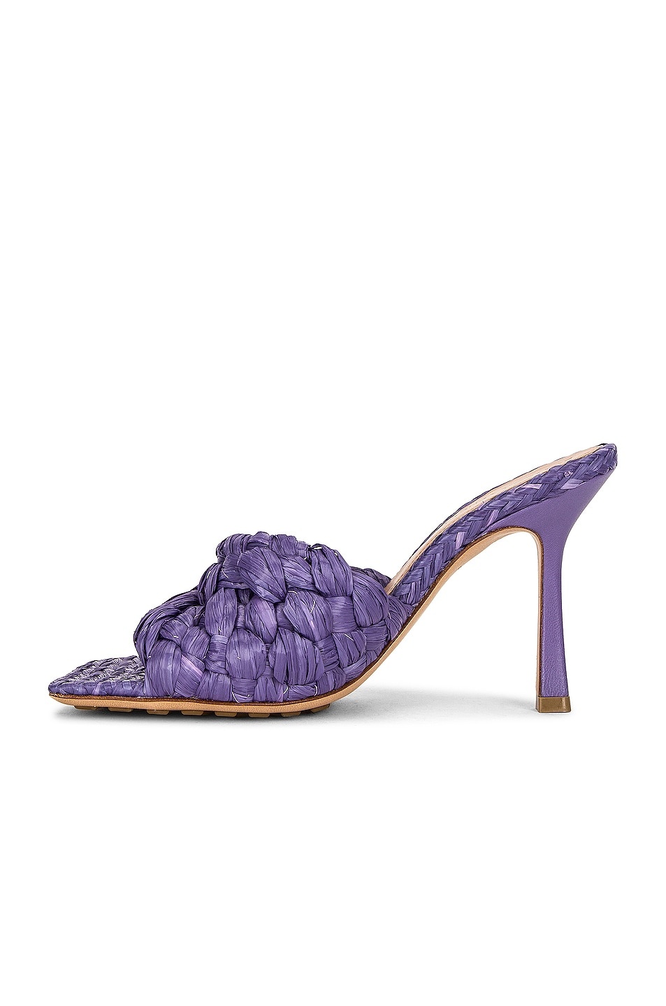 Raffia Stretch Mules - 5