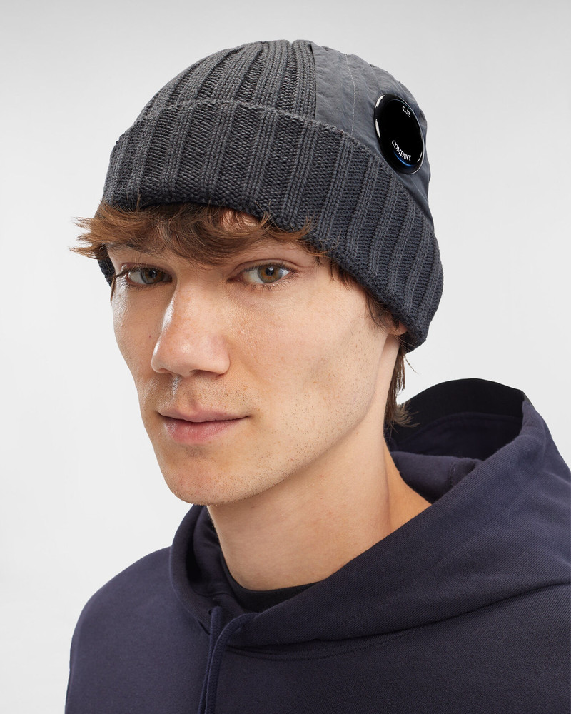 C.P. Company Extra Fine Merino Wool Lens Beanie outlook