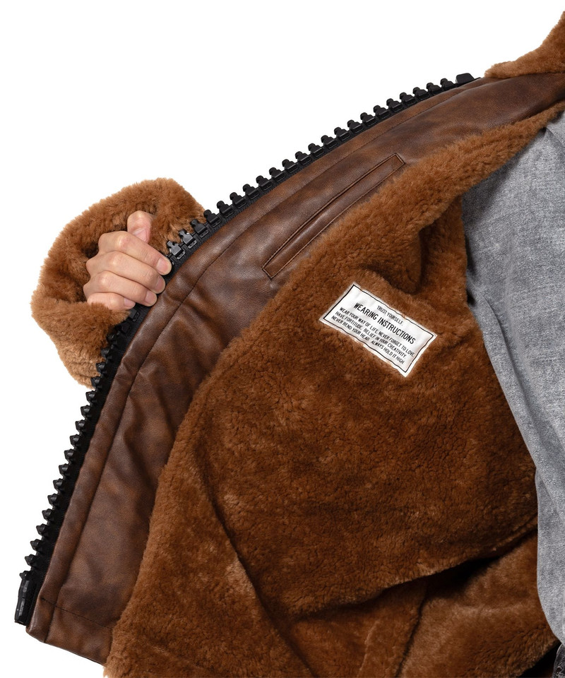 Coated Big Zip Boa Jacket 18