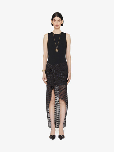 Givenchy DRAPED DRESS IN JERSEY AND POLKA DOTS DÉVORÉ SATIN outlook