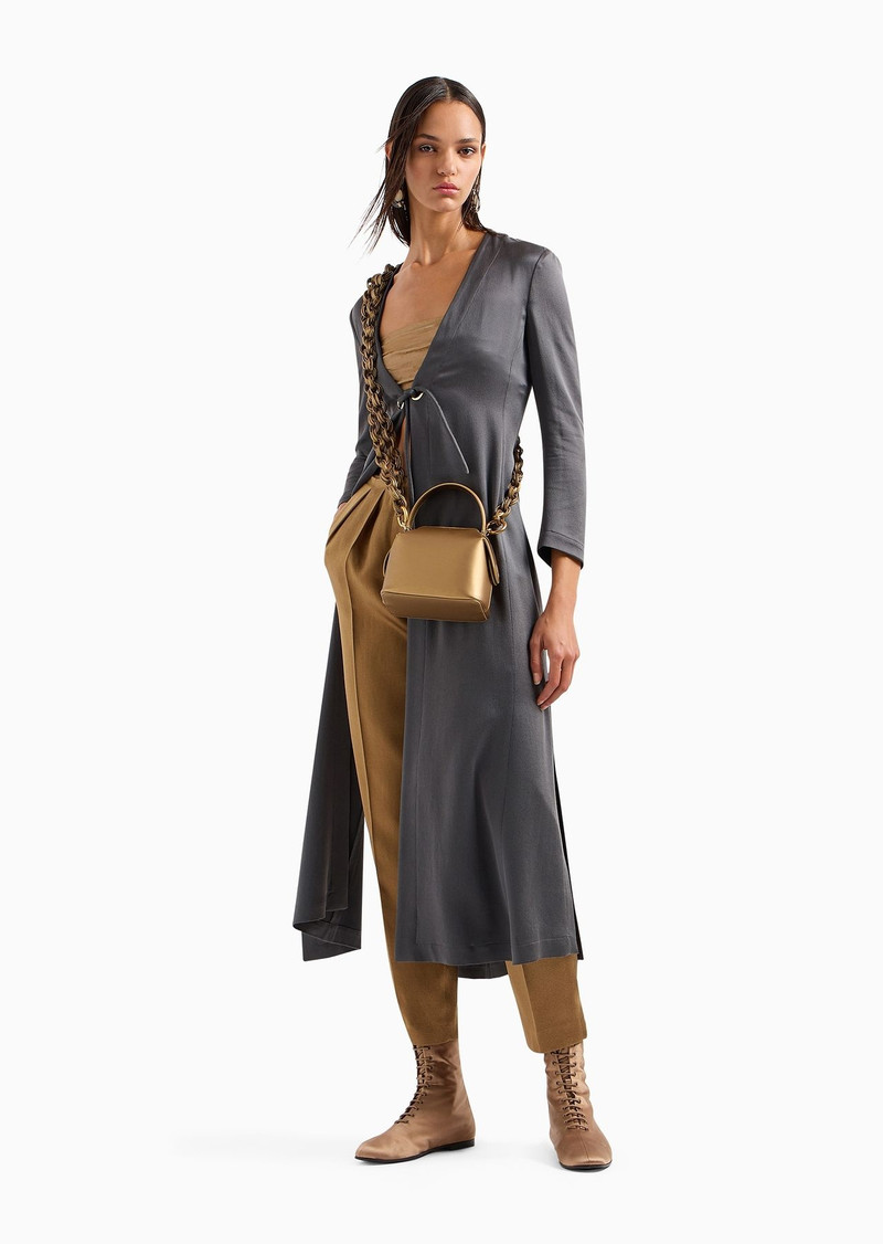 GIORGIO ARMANI Silk crêpe duster coat outlook