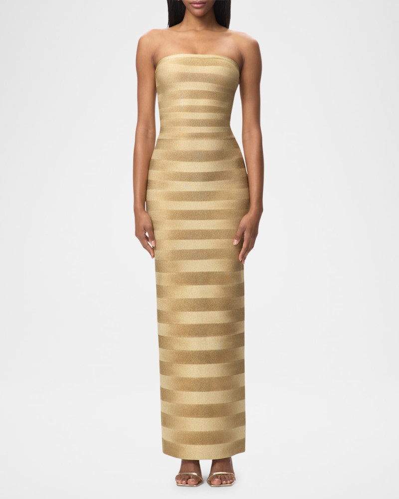 HERVE LEGER The Nia Strapless Bandage Gown outlook