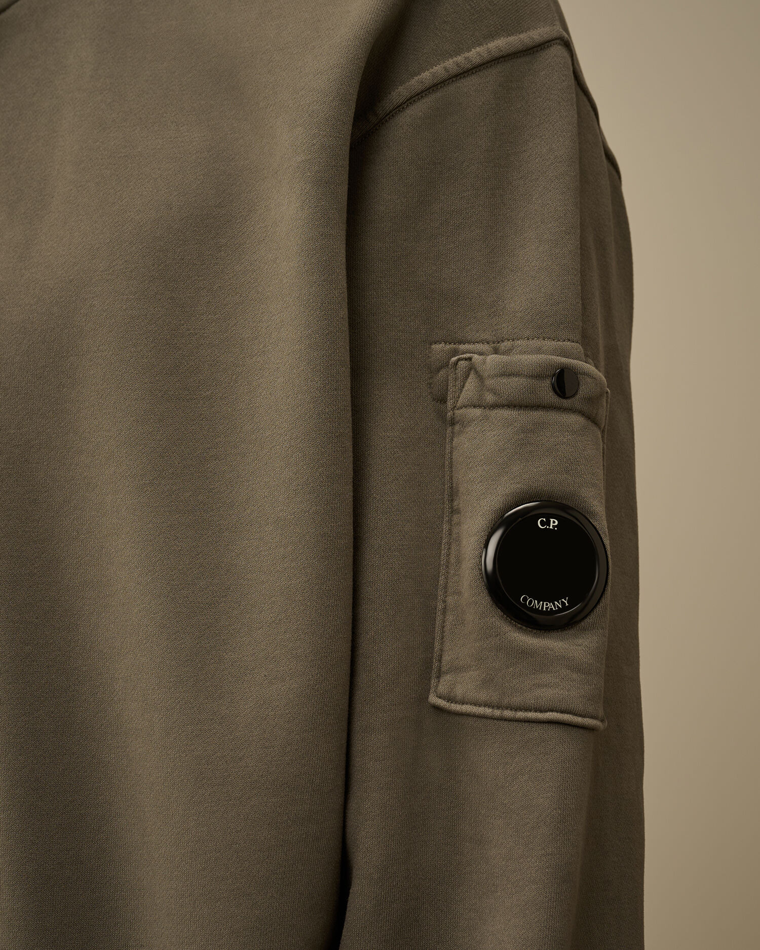 Brushed and Emerized Diagonal Fleece Half Zip Sweatshirt - 5