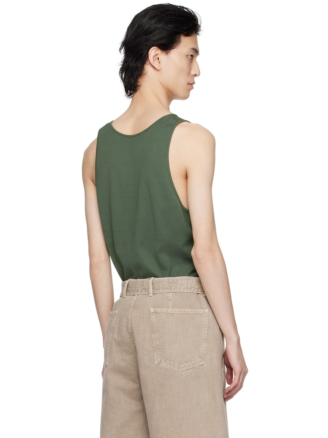 Green Scoop Neck Tank Top - 3