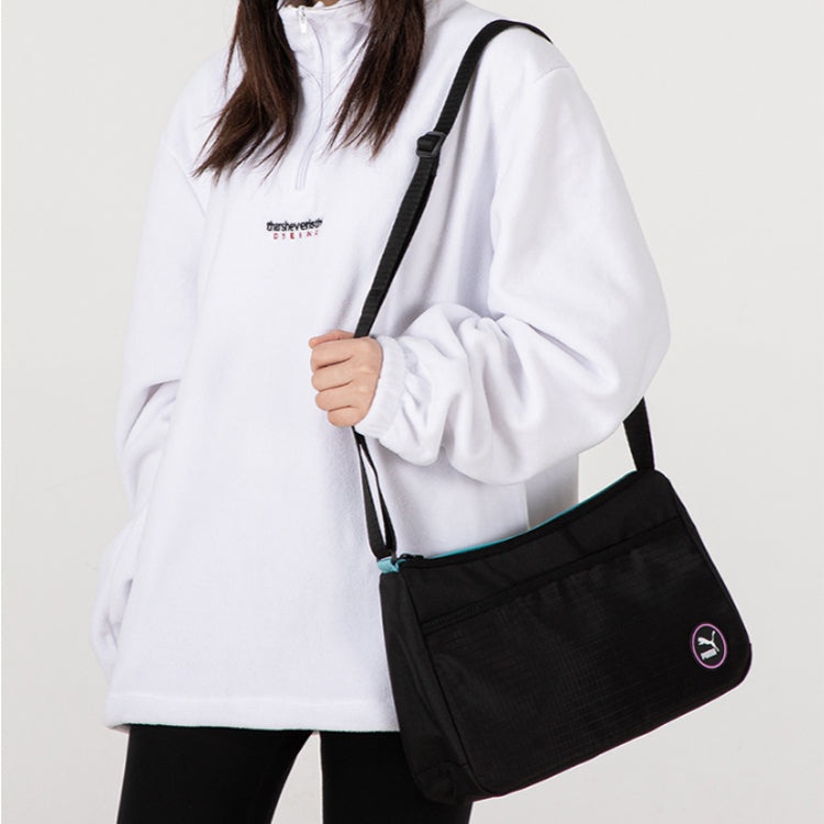 (WMNS) PUMA Prime Street Shoulder Bag 'Black White' 078755-01 - 3