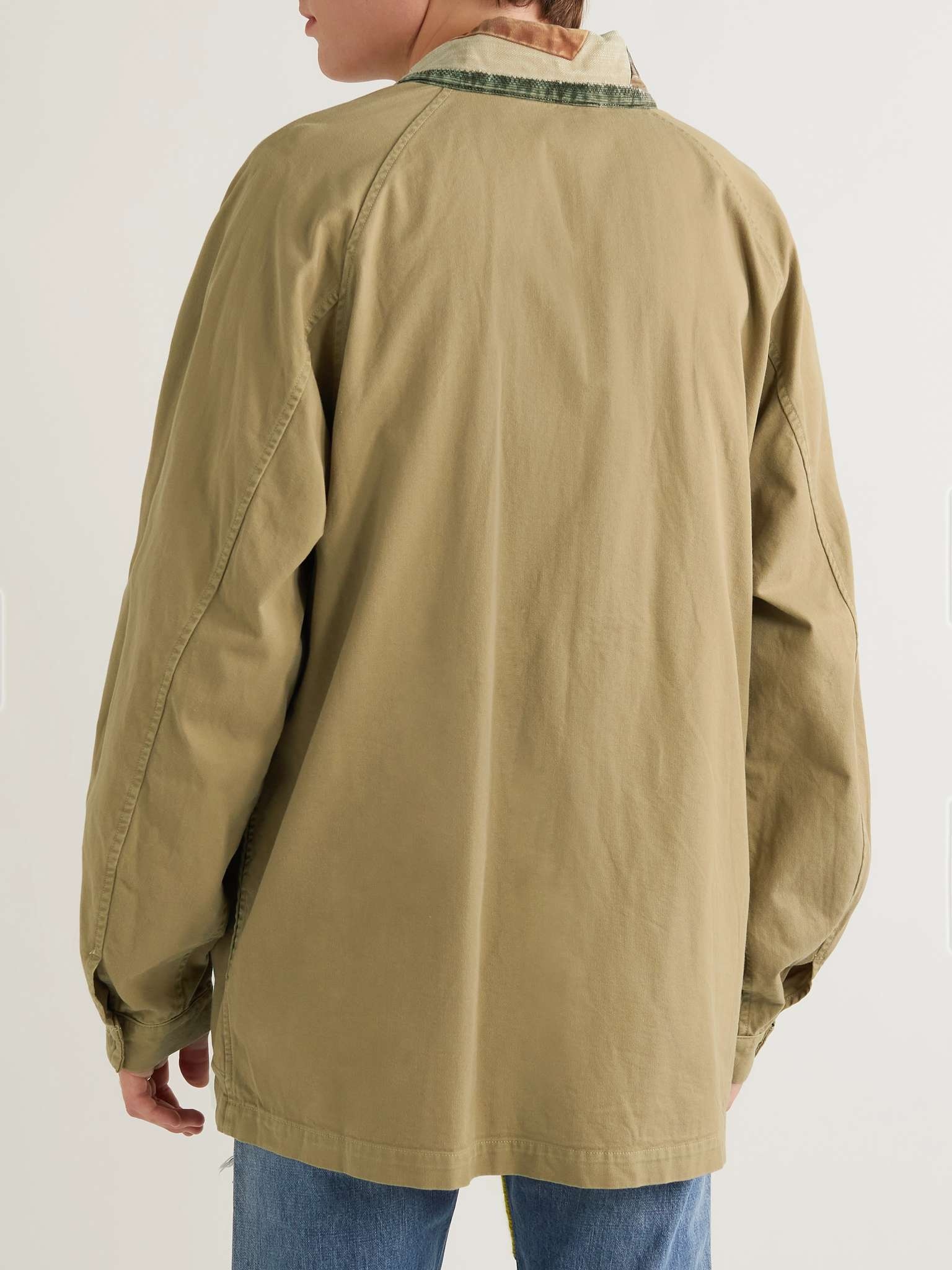 Tiger Juddbhan Corduroy-Trimmed Printed Cotton-Twill Shirt - 4