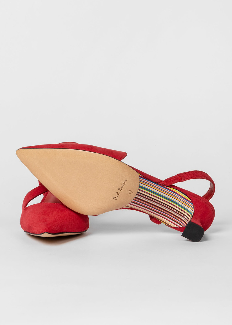Paul Smith Raspberry 'Cloudy' Suede Heels outlook