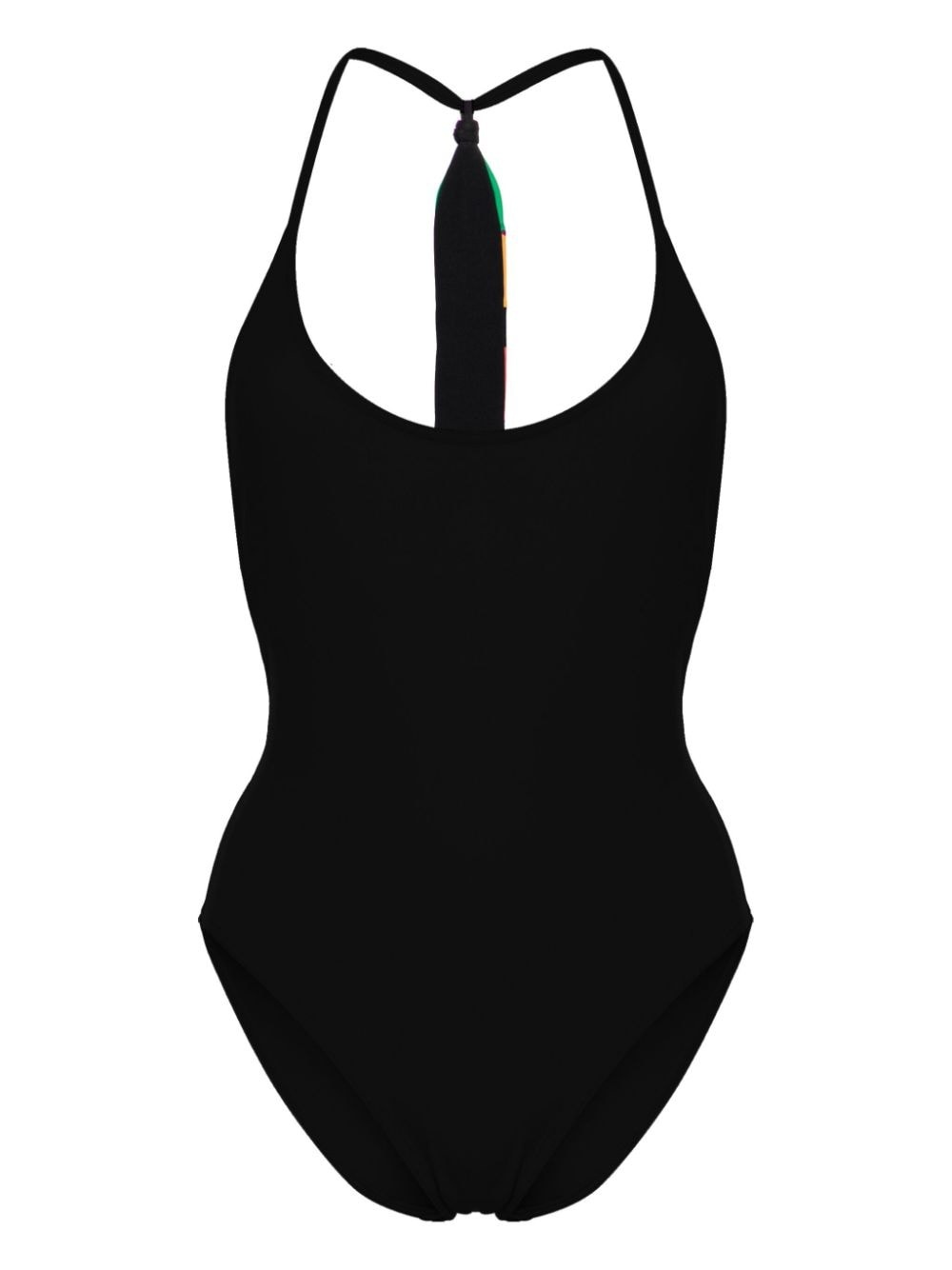 Virtuosa patchwork-strap swimsuit - 1