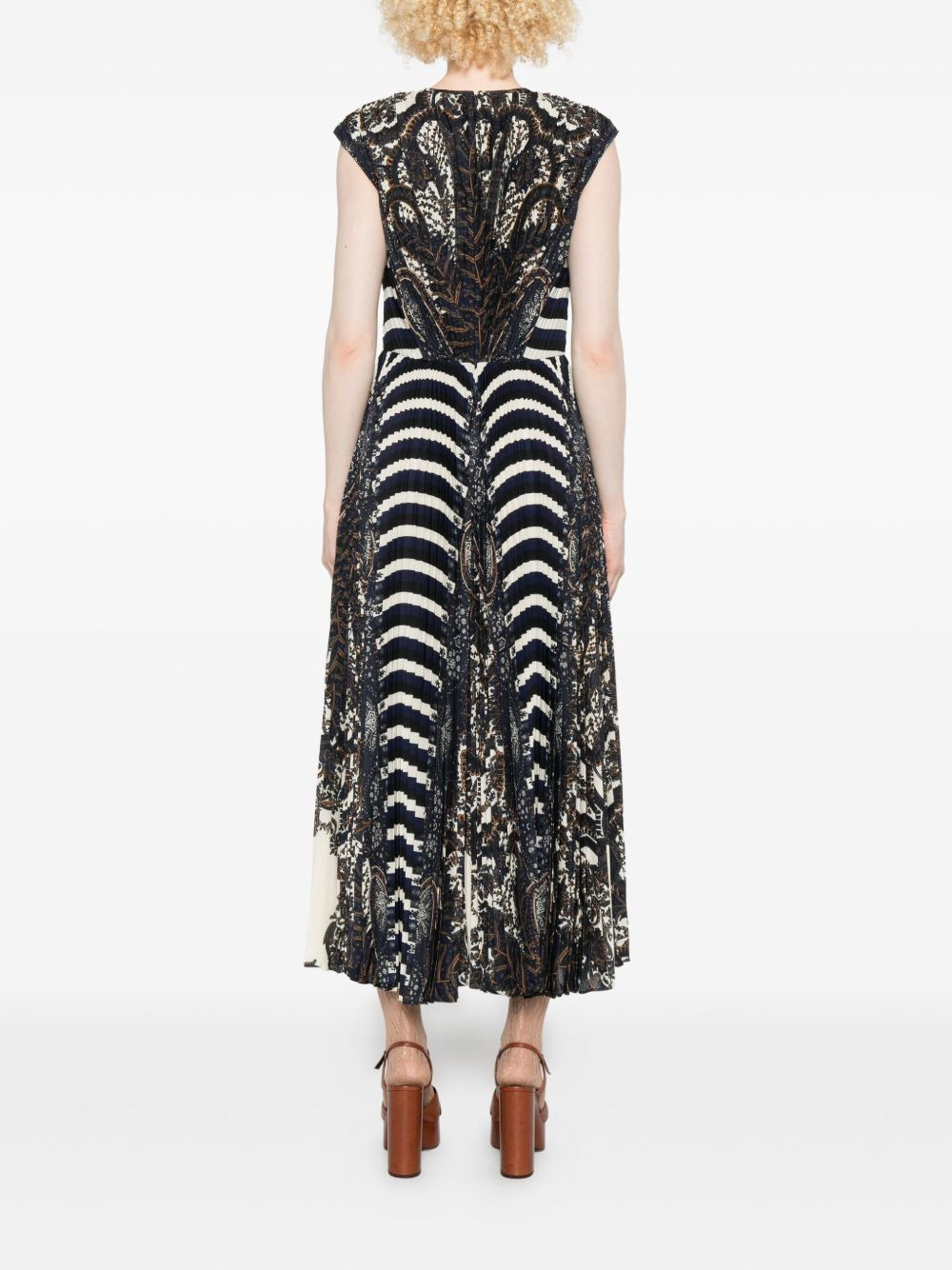 Violeta multi-pattern pleated dress - 4
