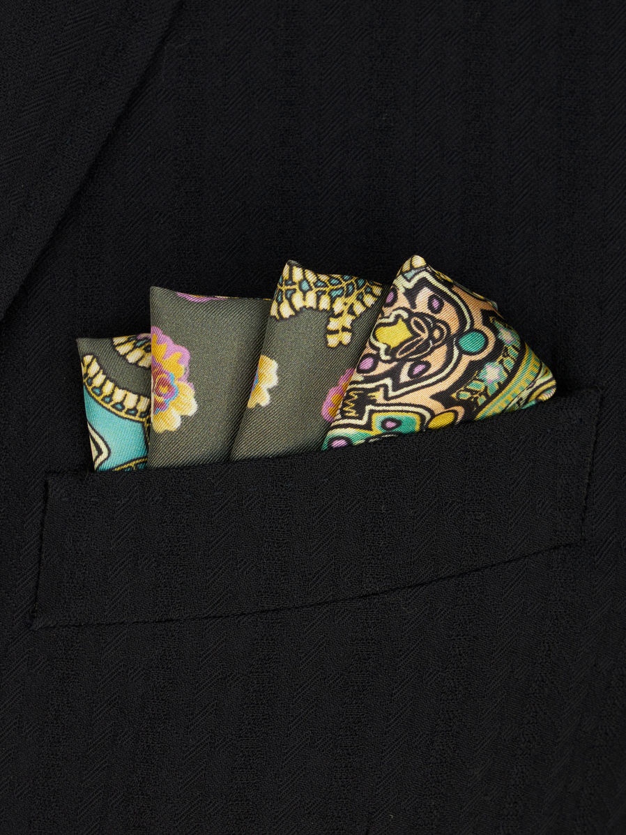 POCKET SQUARE WITH PAISLEY BORDER - 2