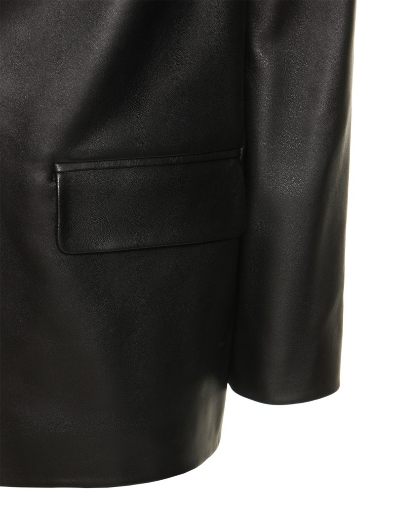 MAGDA BUTRYM Oversize tailored leather blazer luisaviaroma