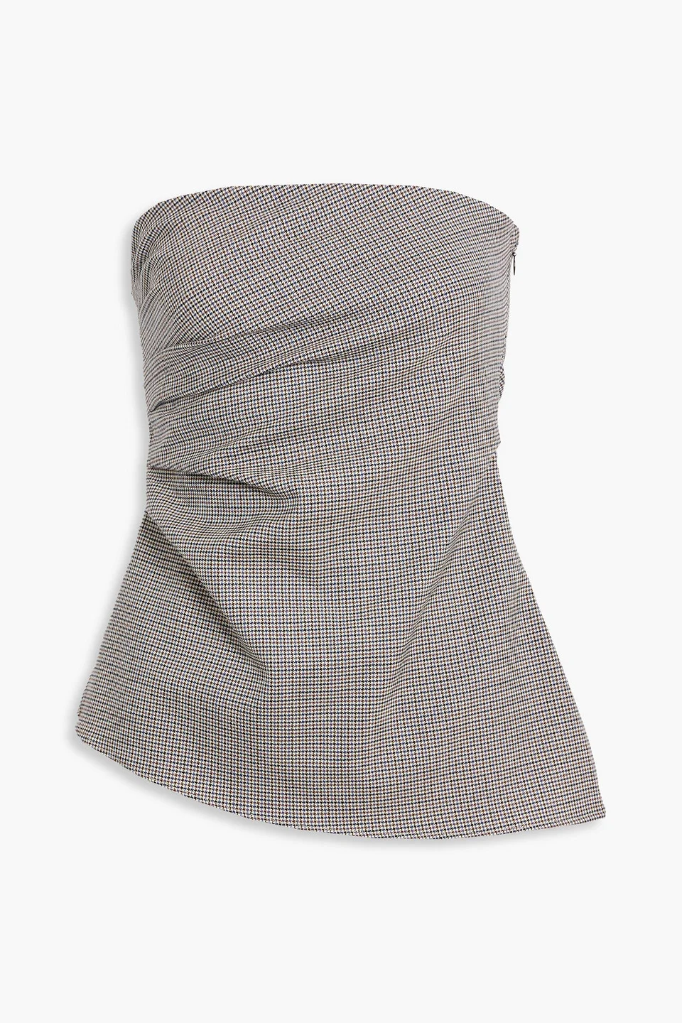 Genevieve strapless houndstooth wool-blend top - 1