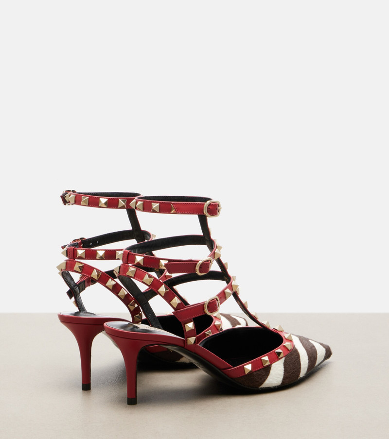 Valentino Rockstud calf hair pumps outlook