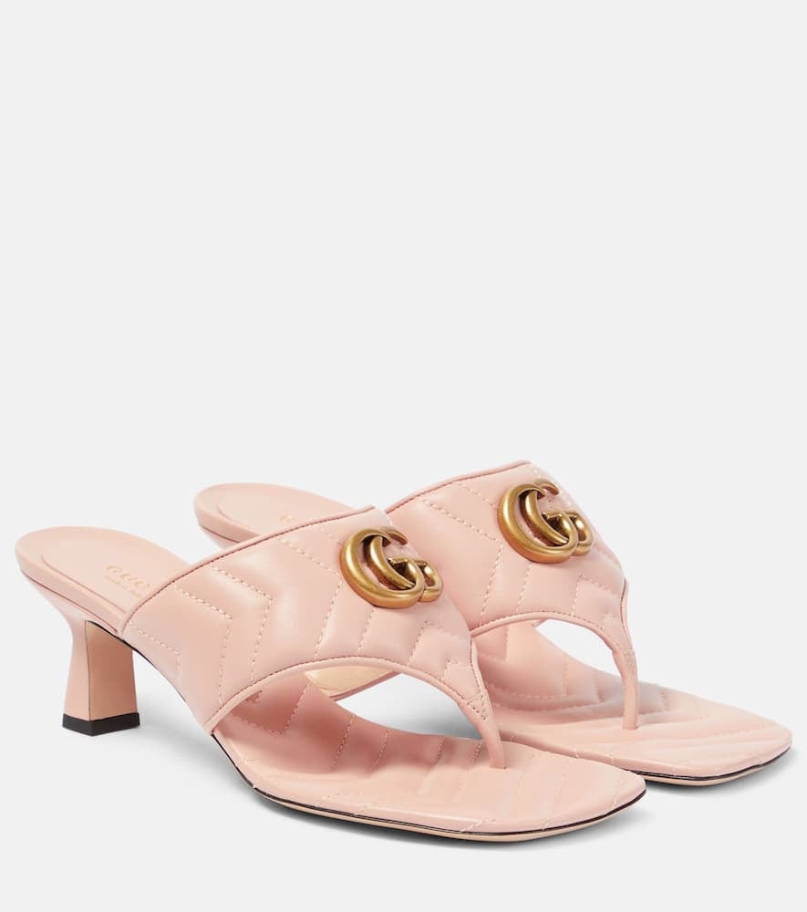 Gucci Double G Thong Heeled Sandals - 2