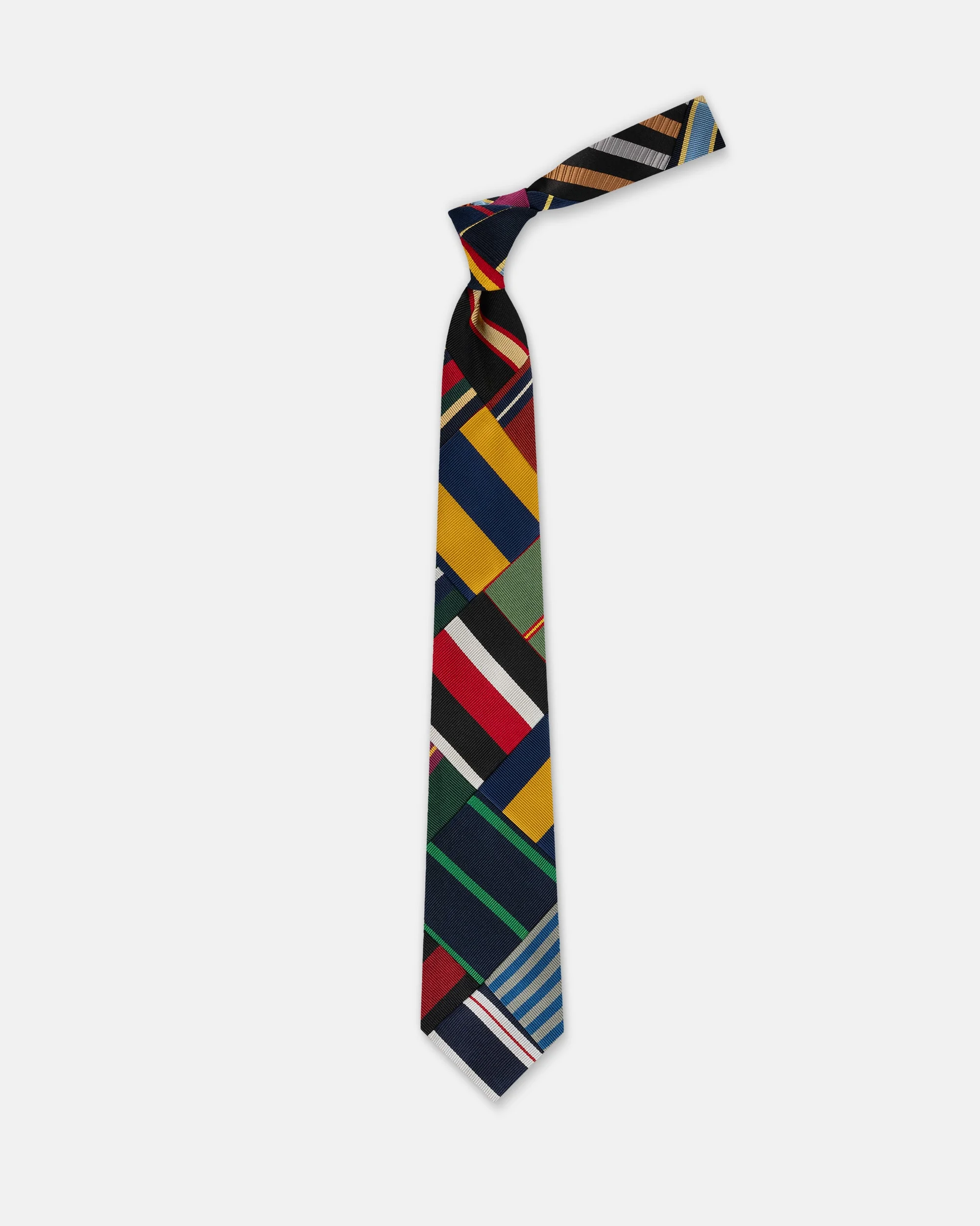 MADE-IN-USA PATCHWORK STRIPE TIE - 1