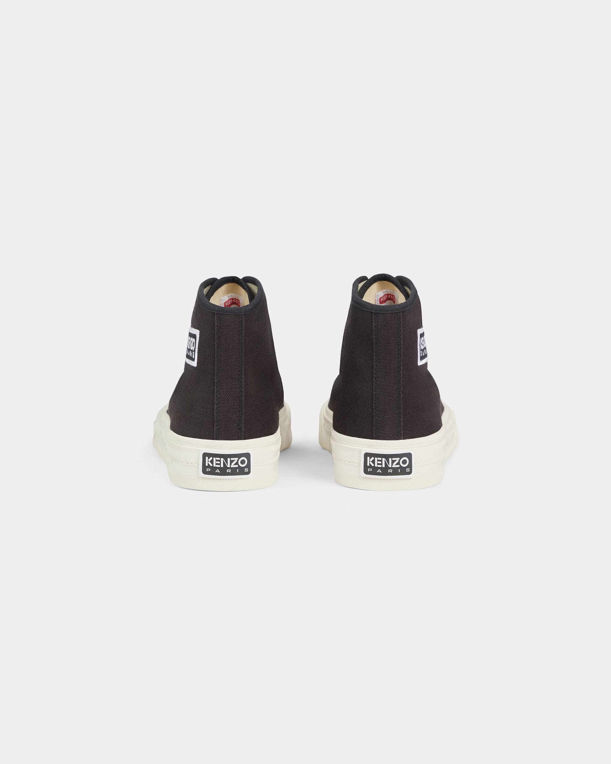 スニーカー KENZO canvas kenzo foxy high-top sneakers FE52SN025F72 Black Kenzo Paris Foxy High Top Sneakers by Kenzo on Sale