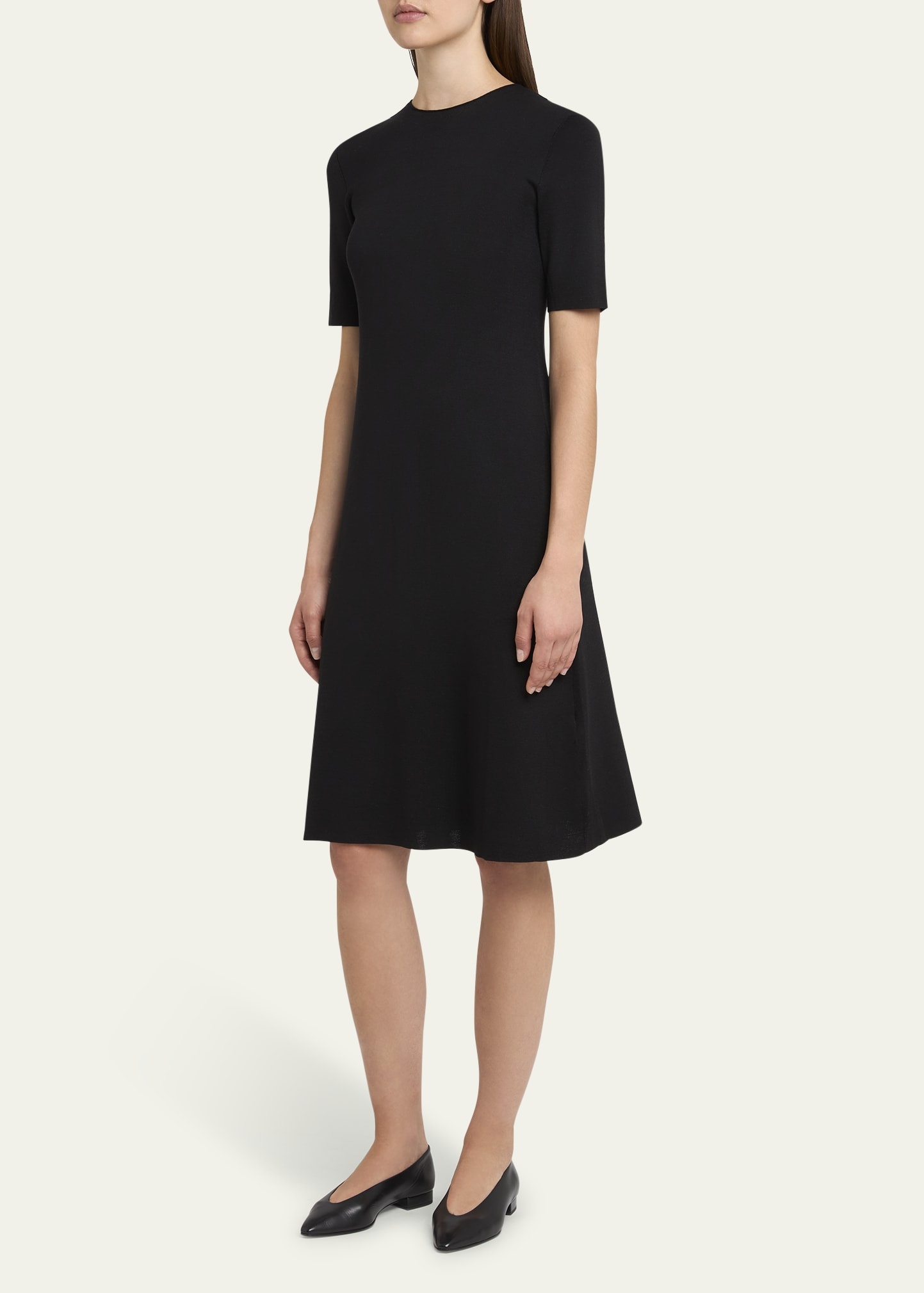 Lyskamm Short-Sleeve Silk Dress - 4