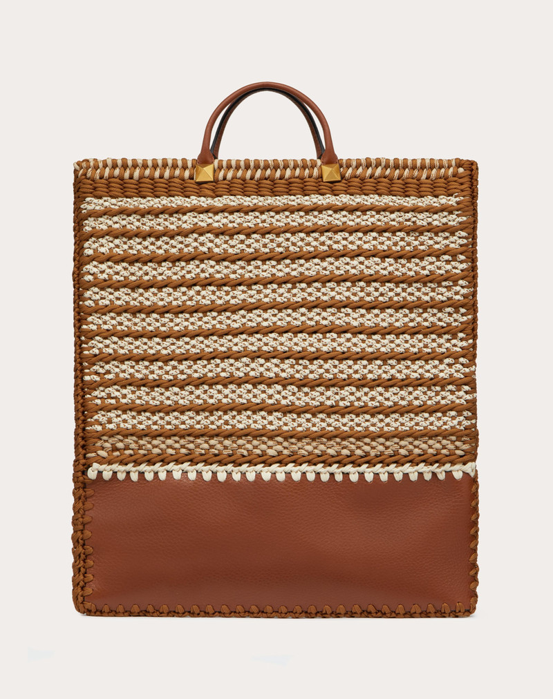 VALENTINO GARAVANI CROCHET BAGS FABRIC FLAT TOTE 3