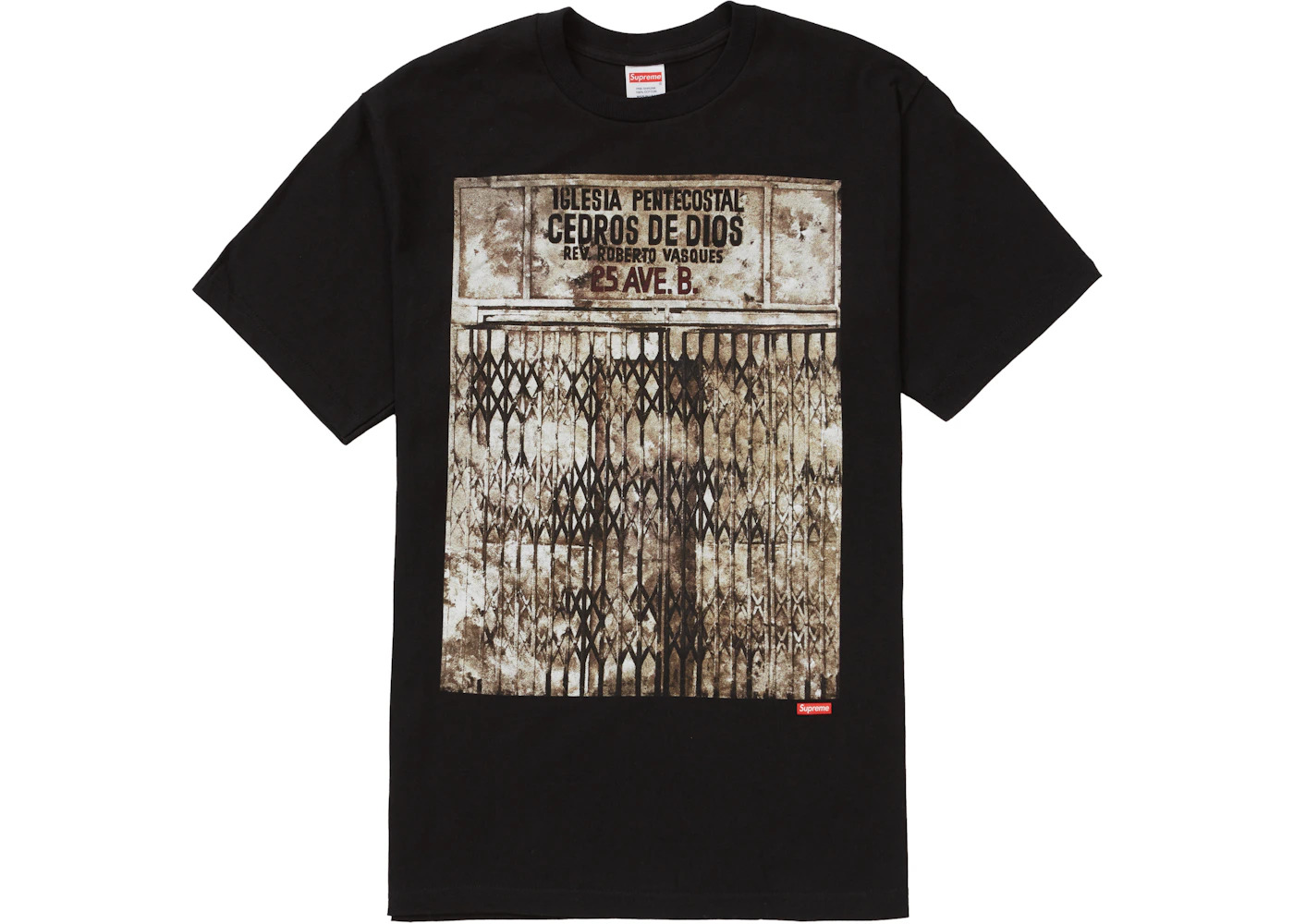 Supreme Martin Wong Iglesia Pentecostal Tee Black - 1