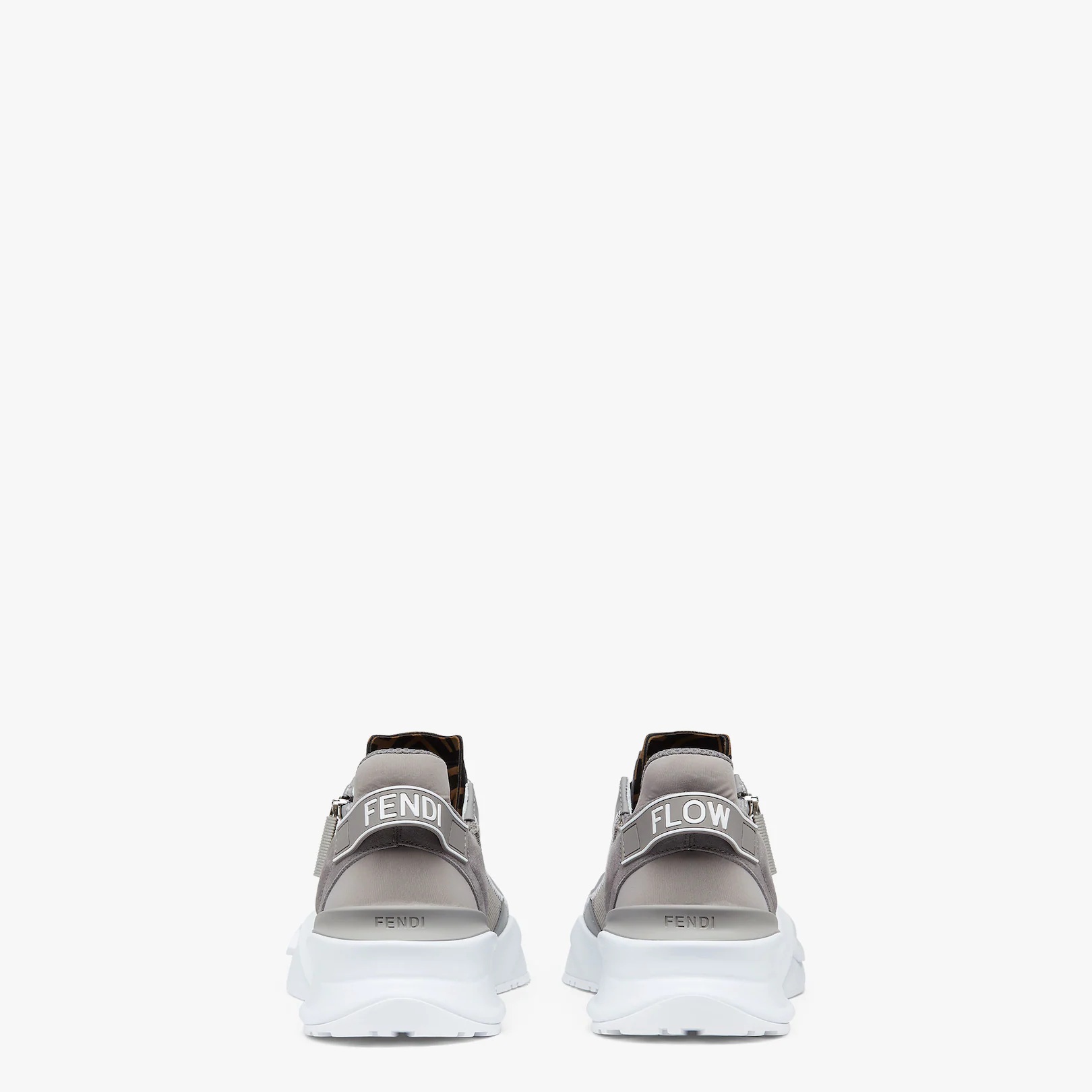 Grey fabric trainers - 3