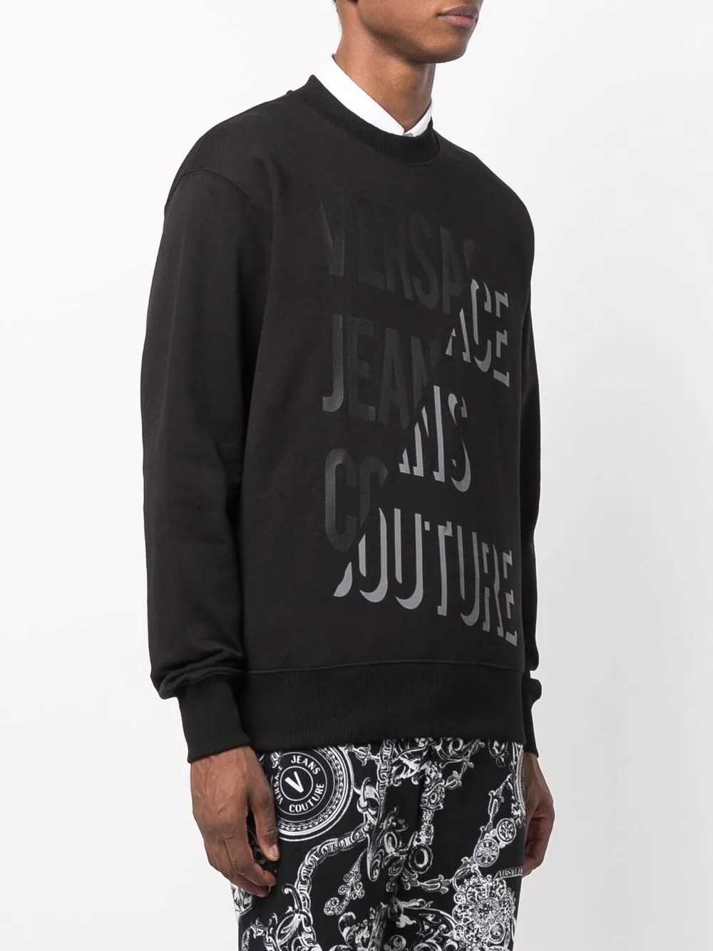 logo-print cotton sweatshirt - 3