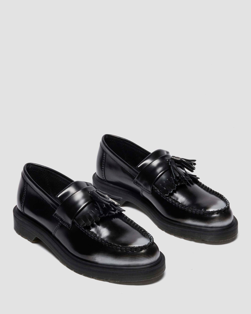 Adrian Arcadia Rub Off Leather Tassel Loafers 8