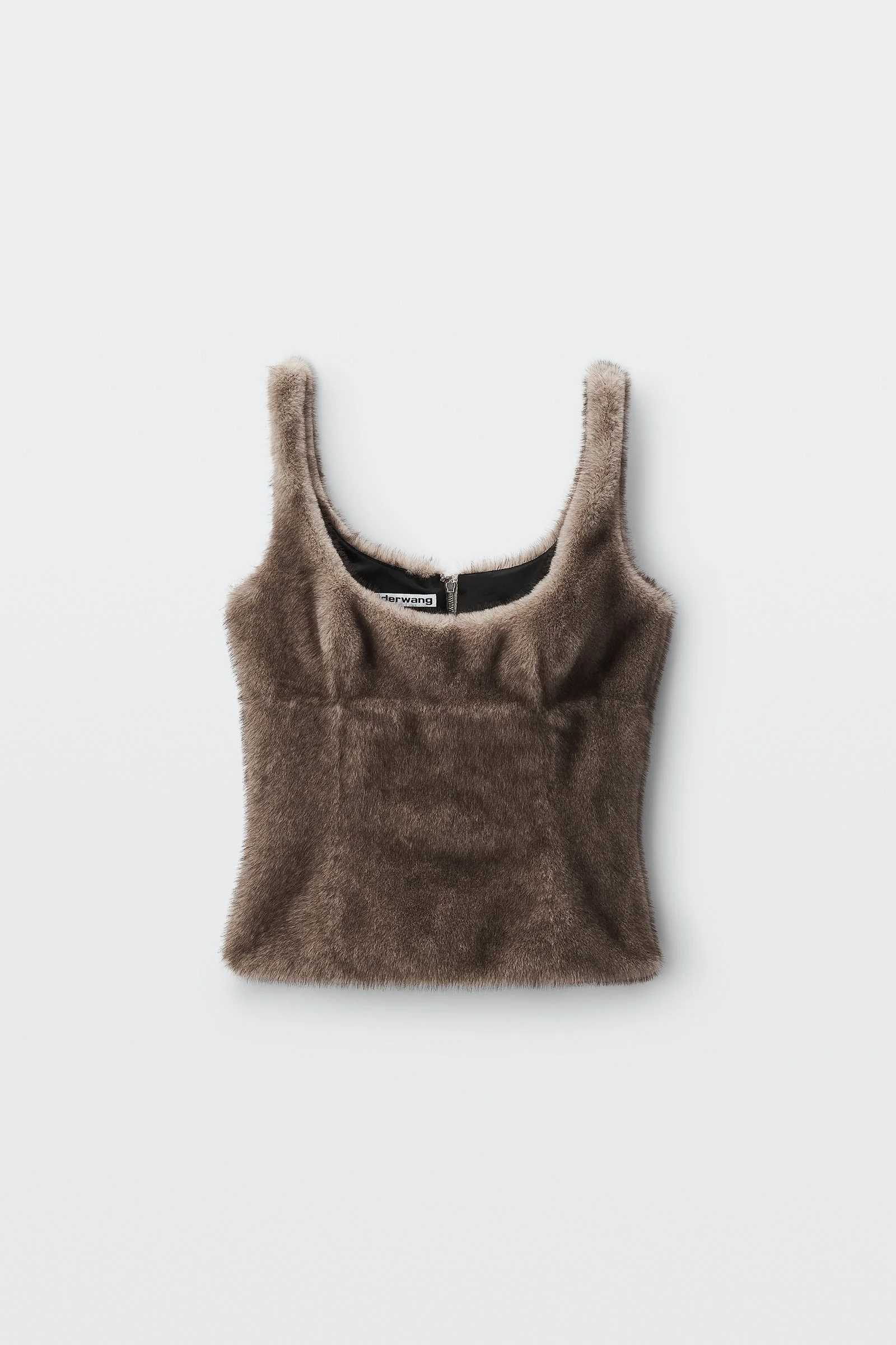 faux fur fitted tank - 1