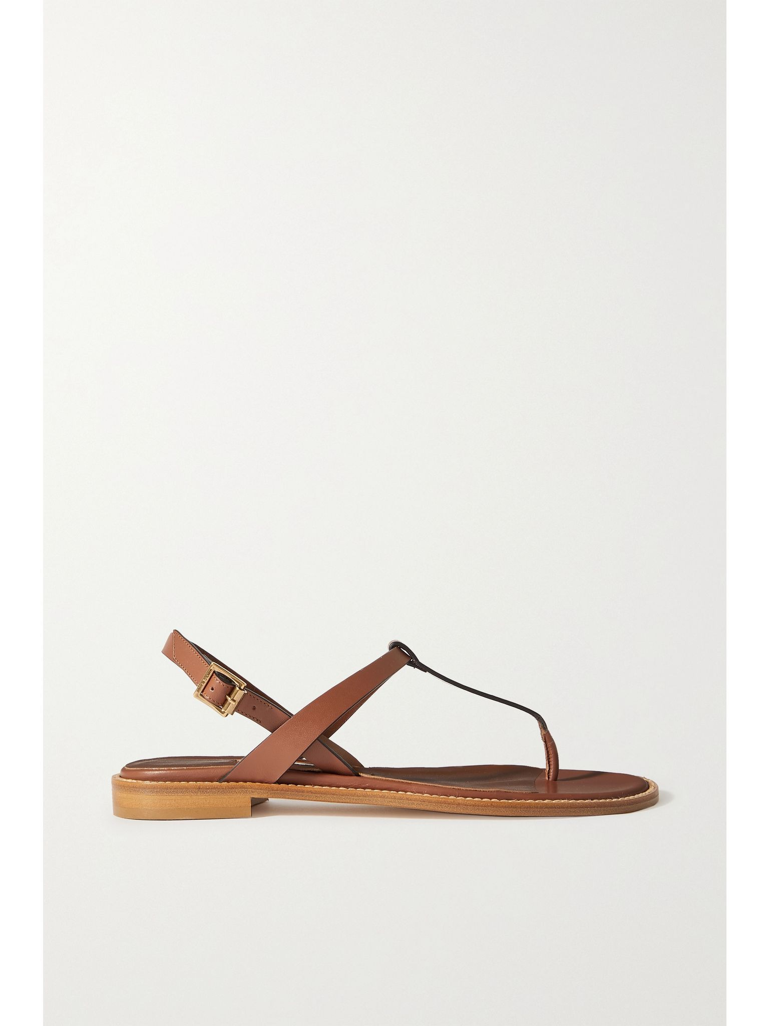 Hata leather slingback sandals Tan - 1