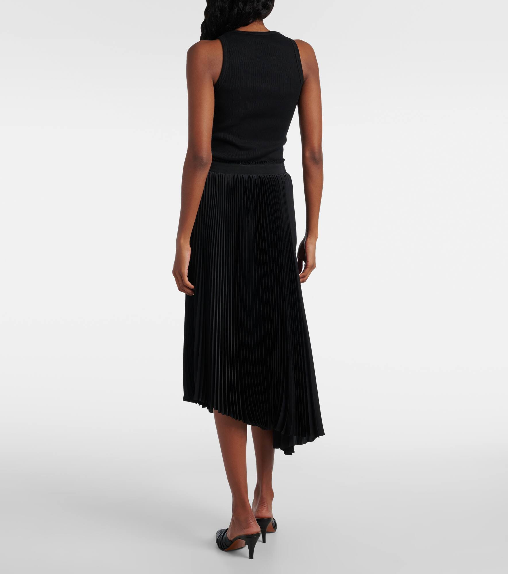 Ribbed-knit cotton midi dress - 3