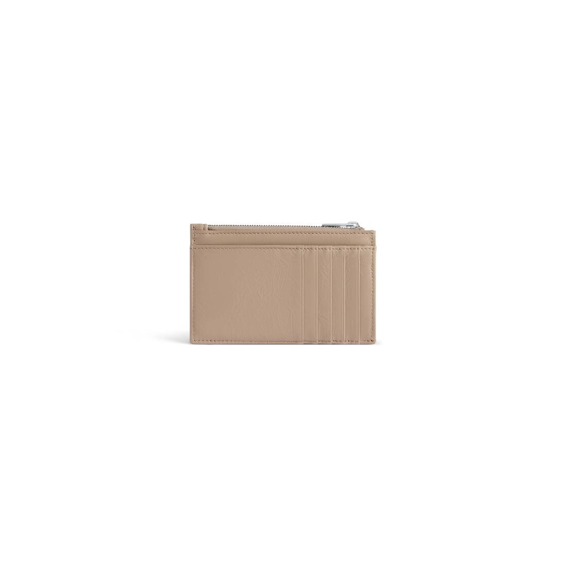 Women's Crush Long Coin And Card Holder Quilted in Beige - 2