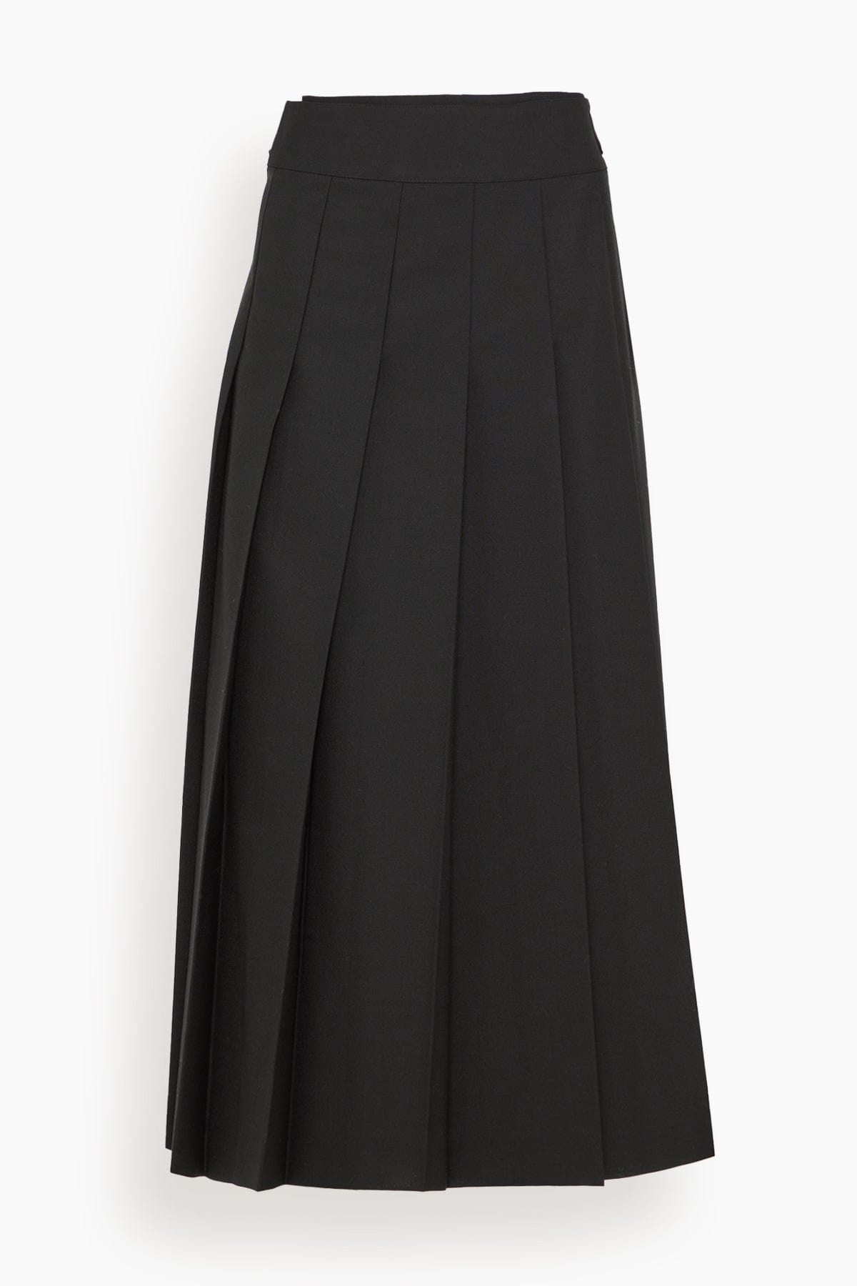 Plisse Wrap Skirt in Black - 1